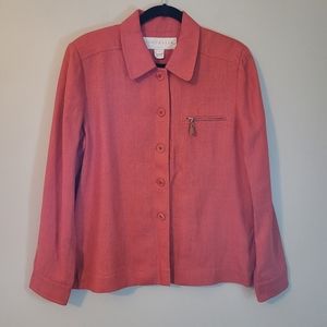 Doncaster Orange Linen Shacket